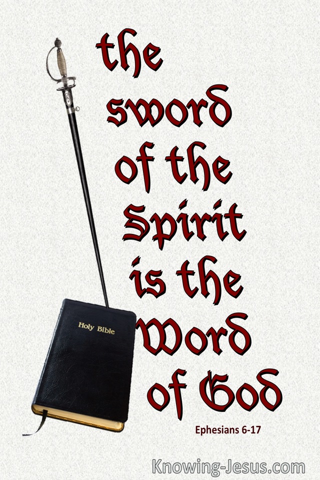 Ephesians 6:17 The Sword Of The Spirit Is The Word Of God (red)